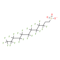 ChemSpider 2D Image | 3,3,4,4,5,5,6,6,7,7,8,8,9,9,10,10,11,11,12,12,12-Henicosafluoro-1-dodecanesulfonate | C12H4F21O3S