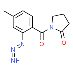ChemSpider 2D Image | 1-{5-Methyl-2-[(2-oxo-1-pyrrolidinyl)carbonyl]phenyl}-1,2-triazadien-2-ium | C12H13N4O2