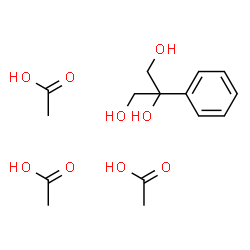 ChemSpider 2D Image | 2-Phenyl-1,2,3-propanetriol - acetic acid (1:3) | C15H24O9