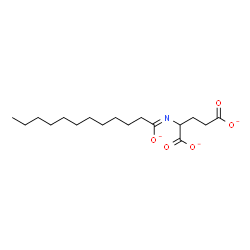 ChemSpider 2D Image | 2-[(Z)-(1-Oxidanidyldodecylidene)amino]pentanedioate | C17H28NO5