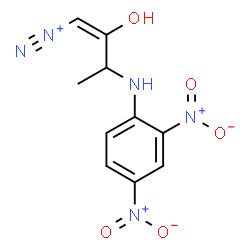 ChemSpider 2D Image | (1E)-3-[(2,4-Dinitrophenyl)amino]-2-hydroxy-1-butene-1-diazonium | C10H10N5O5