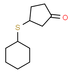 ChemSpider 2D Image | 3-(Cyclohexylsulfanyl)cyclopentanone | C11H18OS