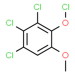 ChemSpider 2D Image | 2,3,4-Trichloro-6-methoxyphenyl hypochlorite | C7H4Cl4O2