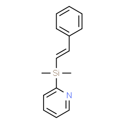 ChemSpider 2D Image | 2-{Dimethyl[(E)-2-phenylvinyl]silyl}pyridine | C15H17NSi