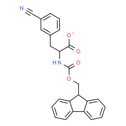 ChemSpider 2D Image | 3-(3-Cyanophenyl)-2-{[(9H-fluoren-9-ylmethoxy)carbonyl]amino}propanoate | C25H19N2O4