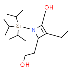 ChemSpider 2D Image | 3-Ethyl-4-(2-hydroxyethyl)-1-(triisopropylsilyl)-1,4-dihydro-2-azetol | C16H33NO2Si