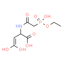 ChemSpider 2D Image | 2-({[Ethoxy(hydroxy)phosphoryl]acetyl}amino)-4,4-dihydroxy-3-butenoic acid | C8H14NO8P