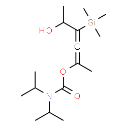 ChemSpider 2D Image | 5-Hydroxy-4-(trimethylsilyl)-2,3-hexadien-2-yl diisopropylcarbamate | C16H31NO3Si