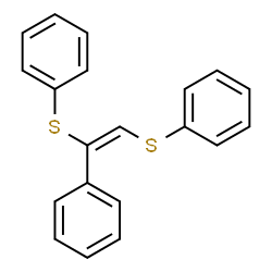 ChemSpider 2D Image | 1,1'-{[(E)-1-Phenyl-1,2-ethenediyl]disulfanediyl}dibenzene | C20H16S2