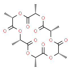 ChemSpider 2D Image | (3S,6S,9S,12S,15S,18S)-3,6,9,12,15,18-Hexamethyl-1,4,7,10,13,16-hexaoxacyclooctadecane-2,5,8,11,14,17-hexone | C18H24O12