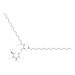 ChemSpider 2D Image | N-[(2S,3S,4R)-1-(alpha-D-Galactopyranosyloxy)-3,4-dihydroxy-2-octadecanyl]octadecanamide | C42H83NO9