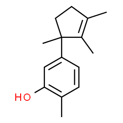 ChemSpider 2D Image | 2-Methyl-5-(1,2,3-trimethyl-2-cyclopenten-1-yl)phenol | C15H20O