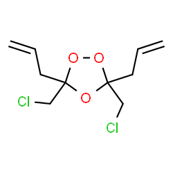 ChemSpider 2D Image | 3,5-Diallyl-3,5-bis(chloromethyl)-1,2,4-trioxolane | C10H14Cl2O3