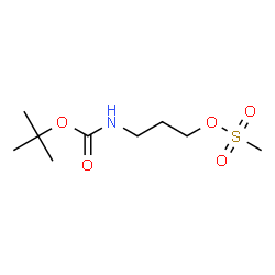 ChemSpider 2D Image | (N-tert-Butyloxycarbonyl)-3-aminopropyl mesylate | C9H19NO5S