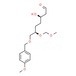 ChemSpider 2D Image | (3R,6R)-3-Hydroxy-7-[(4-methoxybenzyl)oxy]-6-(methoxymethoxy)heptanal | C17H26O6