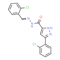 ChemSpider 2D Image | N'-(2-Chlorobenzylidene)-3-(2-chlorophenyl)-1H-pyrazole-5-carbohydrazide | C17H12Cl2N4O