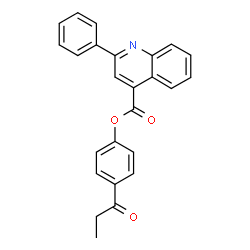 ChemSpider 2D Image | 4-Propionylphenyl 2-phenyl-4-quinolinecarboxylate | C25H19NO3