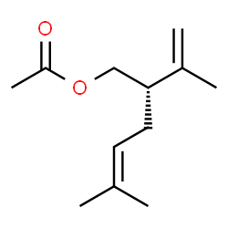 ChemSpider 2D Image | (2S)-2-Isopropenyl-5-methyl-4-hexen-1-yl acetate | C12H20O2