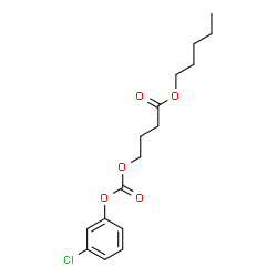 ChemSpider 2D Image | Pentyl 4-{[(3-chlorophenoxy)carbonyl]oxy}butanoate | C16H21ClO5