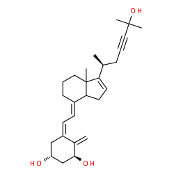 ChemSpider 2D Image | (1S,3R,5Z,7E,13xi,14xi,20S)-9,10-Secocholesta-5,7,10,16-tetraen-23-yne-1,3,25-triol | C27H38O3