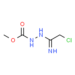 ChemSpider 2D Image | Methyl 2-(2-chloroethanimidoyl)hydrazinecarboxylate | C4H8ClN3O2