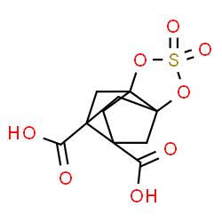 ChemSpider 2D Image | 2,4-Dioxa-3-thiatetracyclo[5.2.1.1~5,8~.0~1,5~]undecane-7,8-dicarboxylic acid 3,3-dioxide | C10H10O8S