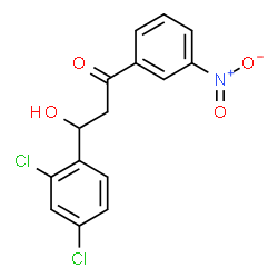 ChemSpider 2D Image | 3-(2,4-Dichlorophenyl)-3-hydroxy-1-(3-nitrophenyl)-1-propanone | C15H11Cl2NO4
