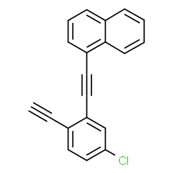 ChemSpider 2D Image | 1-[(5-Chloro-2-ethynylphenyl)ethynyl]naphthalene | C20H11Cl