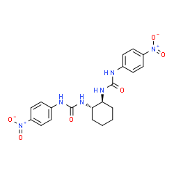 ChemSpider 2D Image | 1,1'-[(1S,2S)-1,2-Cyclohexanediyl]bis[3-(4-nitrophenyl)urea] | C20H22N6O6