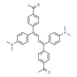 ChemSpider 2D Image | 1,1'-({(1Z,3Z)-1,4-Bis[4-(dimethylamino)phenyl]-1,3-butadiene-1,4-diyl}di-4,1-phenylene)diethanone | C36H36N2O2