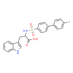 ChemSpider 2D Image | N-[(4'-Iodo-4-biphenylyl)sulfonyl]tryptophan | C23H19IN2O4S