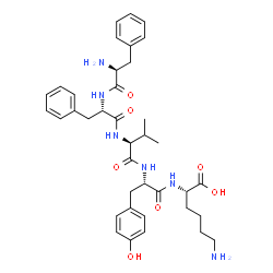 ChemSpider 2D Image | L-Phenylalanyl-L-phenylalanyl-L-valyl-L-tyrosyl-L-lysine | C38H50N6O7