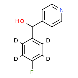 ChemSpider 2D Image | [4-Fluoro(~2~H_4_)phenyl](4-pyridinyl)methanol | C12H6D4FNO