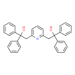 ChemSpider 2D Image | 2,2'-(2,6-Pyridinediyl)bis(1,1-diphenylethanol) | C33H29NO2