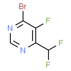 ChemSpider 2D Image | 4-Bromo-6-(difluoromethyl)-5-fluoropyrimidine | C5H2BrF3N2