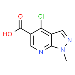 ChemSpider 2D Image | 4-Chloro-1-methyl-1H-pyrazolo[3,4-b]pyridine-5-carboxylic acid | C8H6ClN3O2