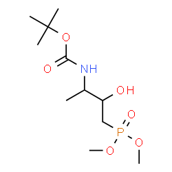 ChemSpider 2D Image | Dimethyl [2-hydroxy-3-({[(2-methyl-2-propanyl)oxy]carbonyl}amino)butyl]phosphonate | C11H24NO6P