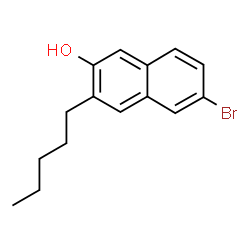ChemSpider 2D Image | 6-Bromo-3-pentyl-2-naphthol | C15H17BrO