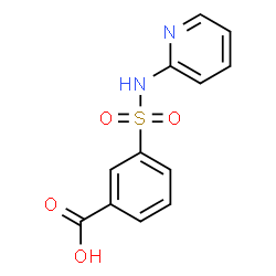 ChemSpider 2D Image | 3-(2-Pyridinylsulfamoyl)benzoic acid | C12H10N2O4S