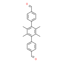 ChemSpider 2D Image | 2',3',5',6'-Tetramethyl-1,1':4',1''-terphenyl-4,4''-dicarbaldehyde | C24H22O2