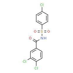 ChemSpider 2D Image | 3,4-Dichloro-N-[(4-chlorophenyl)sulfonyl]benzamide | C13H8Cl3NO3S