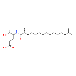 ChemSpider 2D Image | N-[(2R)-2,14-Dimethylpentadecanoyl]-L-glutamic acid | C22H41NO5