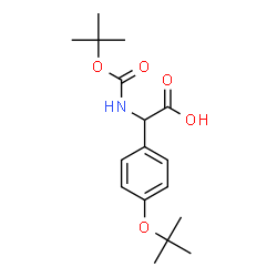 ChemSpider 2D Image | ({[(2-Methyl-2-propanyl)oxy]carbonyl}amino){4-[(2-methyl-2-propanyl)oxy]phenyl}acetic acid | C17H25NO5
