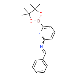 ChemSpider 2D Image | (E)-1-Phenyl-N-[6-(4,4,5,5-tetramethyl-1,3,2-dioxaborolan-2-yl)-2-pyridinyl]methanimine | C18H21BN2O2