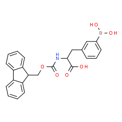 ChemSpider 2D Image | 3-(Dihydroxyboryl)-N-[(9H-fluoren-9-ylmethoxy)carbonyl]phenylalanine | C24H22BNO6