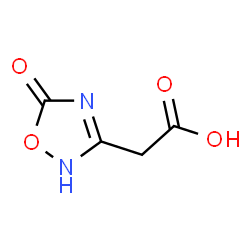 ChemSpider 2D Image | 2,5-Dihydro-5-oxo-1,2,4-oxadiazole-3-acetic acid | C4H4N2O4