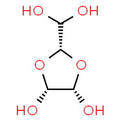 ChemSpider 2D Image | (2r,4R,5S)-2-(Dihydroxymethyl)-1,3-dioxolane-4,5-diol | C4H8O6