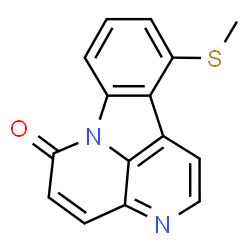 ChemSpider 2D Image | 11-(Methylsulfanyl)-6H-indolo[3,2,1-de][1,5]naphthyridin-6-one | C15H10N2OS