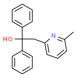 ChemSpider 2D Image | 2-(6-Methyl-2-pyridinyl)-1,1-diphenylethanol | C20H19NO