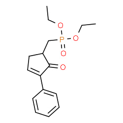 ChemSpider 2D Image | Diethyl [(2-oxo-3-phenyl-3-cyclopenten-1-yl)methyl]phosphonate | C16H21O4P